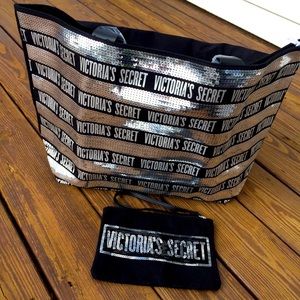 Beautiful 2-Piece Victoria’s Secret Sequin Totes